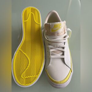Nike Boys Legacy White and Yellow Sneakers